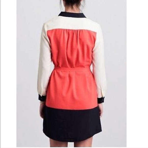 Anthropologie Maeve Colorblock Shirt dress - Picture 3 of 3